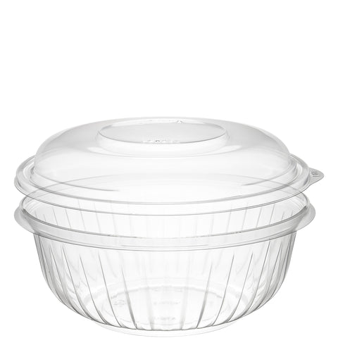 PresentaBowls® BOWL PLASTIC CLEAR WITH DOME LID 32 OZ