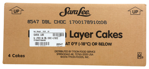 Cake Layer Double Chocolate Premium Un-cut Round Iced 9
