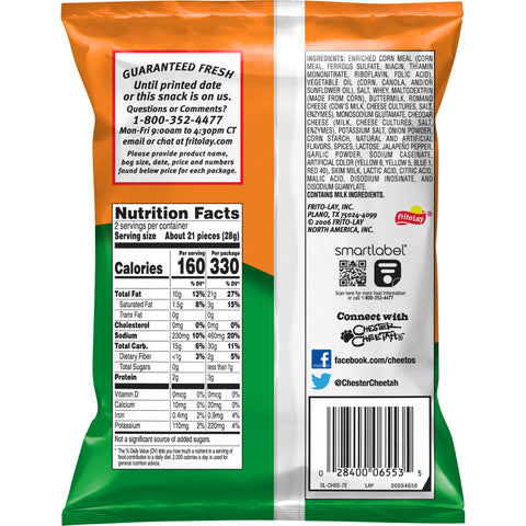 Snack Cheese Crunchy Jalapeno Cheddar Large Single Serve
