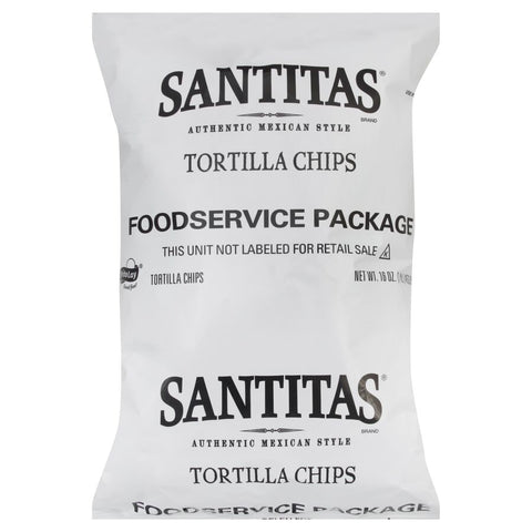 Santitas White Corn Tortilla Chips - Bulk, 1 Pound -- 8 per case.