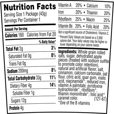 Quaker Oats Xprs Apple Cinnamon 12/1.5 Z
