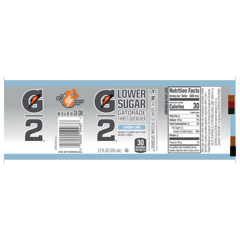 G2Gatorade DRINK G2 GATORADE LEMON LIME PLASTIC BOTTLE