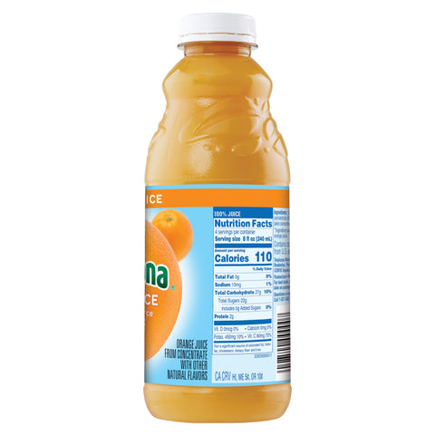 Juice Orange 100% Plastic Bottle