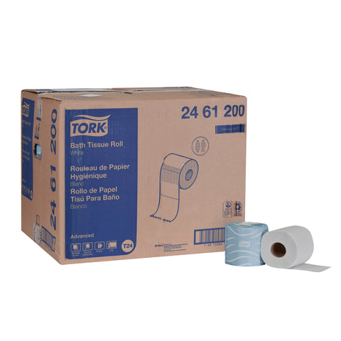 Tork Advanced White 2-Ply Paper Bath Tissue Roll, 500 Sheets Roll -- 80 per case