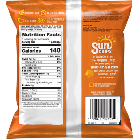 Chip Multigrain Harvest Cheddar Whole Grain Single Serve