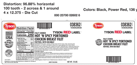 Chicken Breast Fillet Breaded Hot 'n Spicy Fc 3.5 Oz 38362-0928