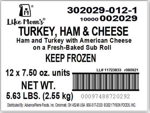 Sandwich Turkey And Ham 7.5 Oz 302029-012-1