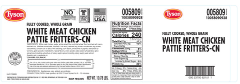 Chicken Patty Breaded Homestyle Fc W/ Spc 3.1 Oz 5809-0928
