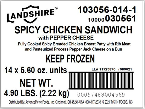 Sandwich Spicy Breaded Chicken Iw 5.4 Oz 103056-014-1