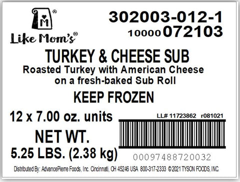 Sandwich Turkey & Cheese 6