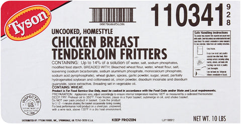 Chicken Tenderloin Fritter Homestyle Select Cut 110341-0928