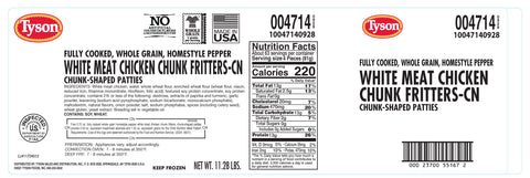 Chicken Chunks Homestyle Pepper, W/ Spc 4714-0928