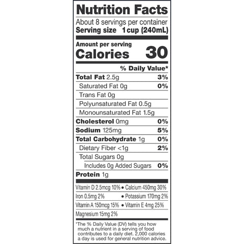 Milk Pure Almond Unsweetened Esl