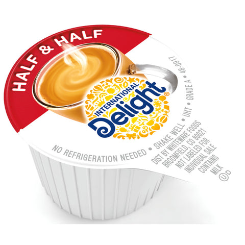 International Delight Coffee House Inspirations Portion Control Half and Half Unflavored Creamer -- 180 per case.