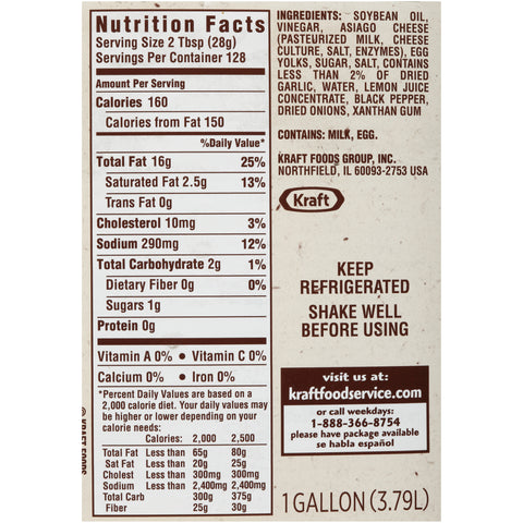 Kraft Pure DRESSING CAESAR ASIAGO PURE REFRIGERATED