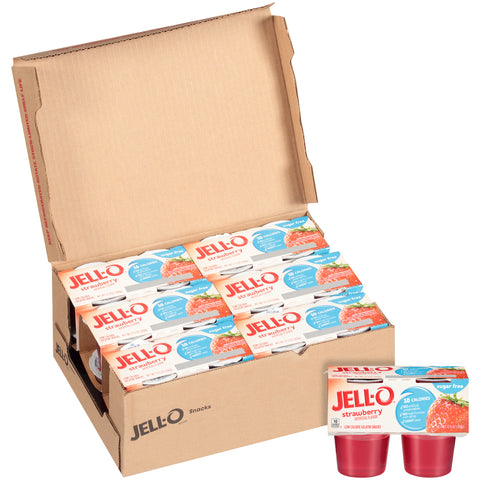 Gelatin Strawberry Sugar Free Ready To Eat 6/4 Ct