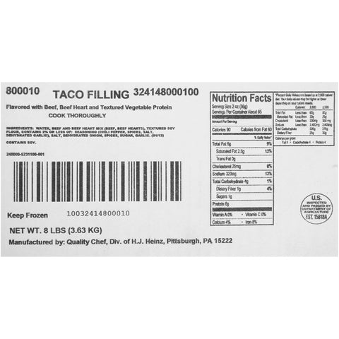 Quality Chef® BEEF TACO FILLING FZ