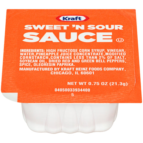 Kraft Single Serve Sweet n' Sour Sauce Cup, 0.75 ounce -- 200 per case