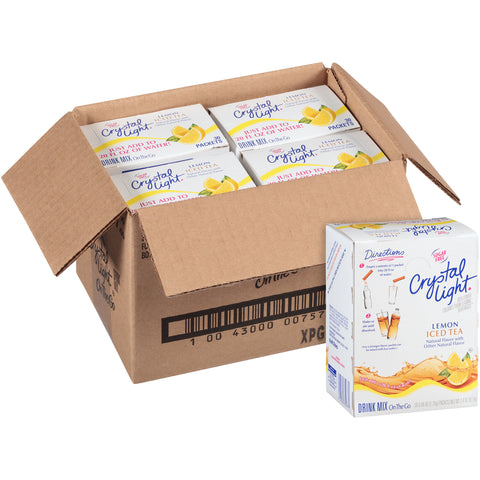Krafts Crystal Light On The Go Iced Tea Drink 20 Ounce, 30 per pack -- 4 packs per case.