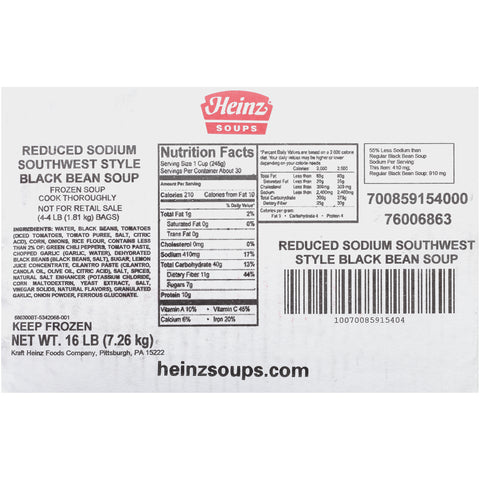 Heinz Black Bean Soup, 4 Pound Bag -- 4 per case
