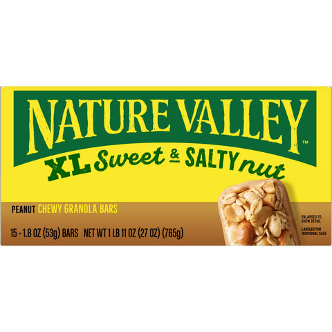 Nature Valley Chewy Sweet and Salty Peanut Granola Bars, 1.8oz Bars -- 120 Bars Per Case