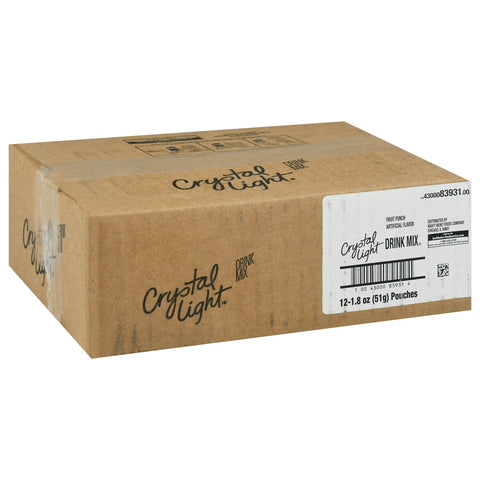 Crystal Light Fruit Punch 12 Envelopes Per Case - Each Makes 2 Gallons