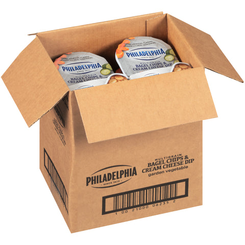 Philadelphia Garden Vegetable Bagel Chips and Cream Cheese Dip, 2.5 Ounce -- 10 per case.