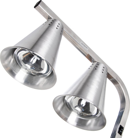 Carlisle HEAT LAMP ALUMINUM TWO BULB FREE STANDING ADJUSTABLE