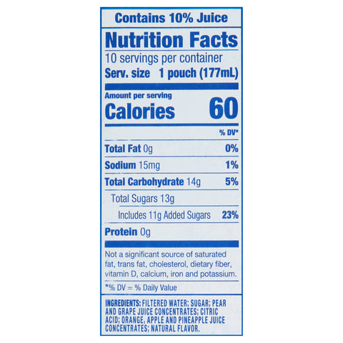 Kraft Capri Sun Fruit Punch Flavored Juice Drink Blend, 6 Ounce - 10 per pack -- 4 packs per case.