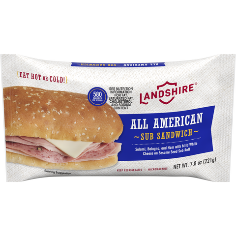 Sandwich All American Sub Iw 7.25 Oz 102001-012-1