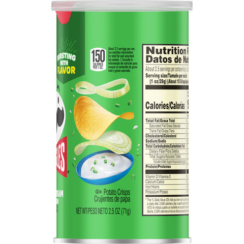 Pringles® CHIP POTATO SOUR CREAM & ONION GRAB & GO