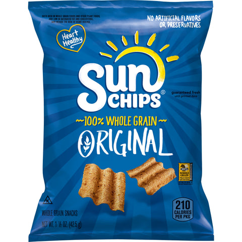 Sunchips Original Whole Grain Potato Chips, 1.5 Ounce -- 64 per case.
