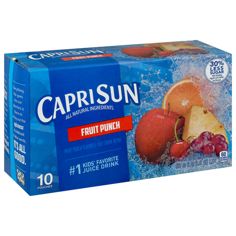 Caprisun Soft Drink Ready To Drink Variety Pack, 1 pouch -- 40 pouch per case.