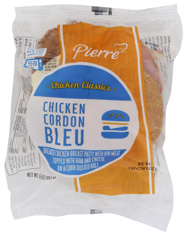 Pierre® SANDWICH JUMBO CHICKEN CORDON BLUE IW 6.6 OZ