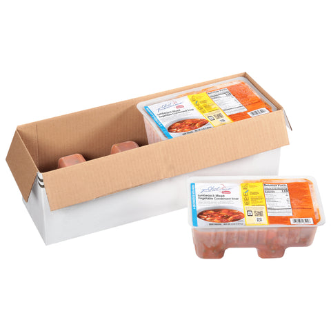 Chef Francisco Lumberjack Mixed Vegetable Soup - 4 lb. tub, 4 per case