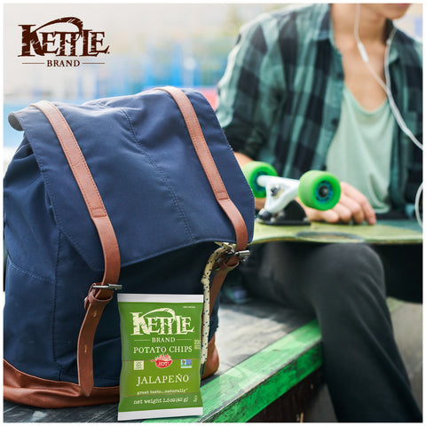 Kettle Foods Jalapeno Potato Chips, 1.5 Ounce -- 24 per case.