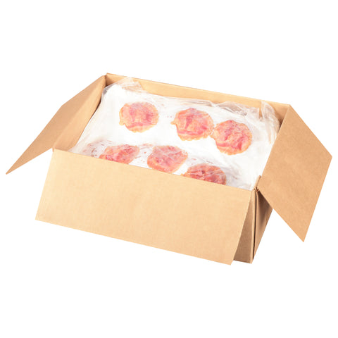 Bacon Pork 90 Count Sliced Laid Out Round Hardwood Smoked Cured Cooked Ref