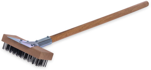 Carlisle BRUSH OVEN & GRILL BRUSH W/SCRAPER & FLAT CARBON STEEL BRISTLES 30