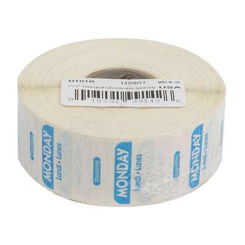 Label Dissolving Square Trinigual Blue Monday 1x1