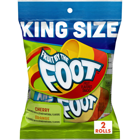 Fruit By The Foot King Size Orange and Cherry Fruit Snacks, 20 Ounce box -- 6 boxes per case