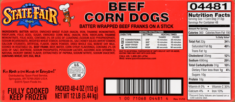 Corn Dog Beef Jumbo Cn 4 Oz