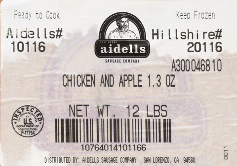 Sausage Chicken Apple Raw 1 Oz