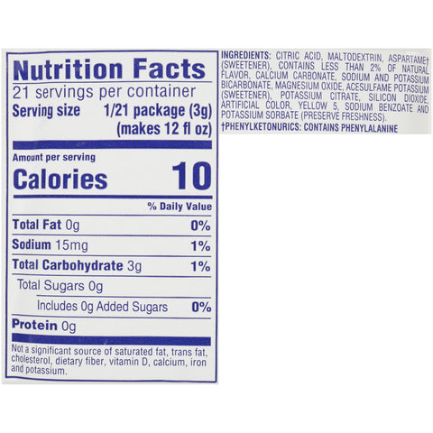 Drink Mix Lemonade Packet F/ 2 Gal