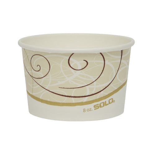 Container Paper Food Single Sided Poly 8 Oz