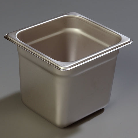 Carlisle PAN STEAMTABLE S/S DURAPAN™ HEAVY GAUGE ONE-SIXTH SIZE PAN 6-7/8