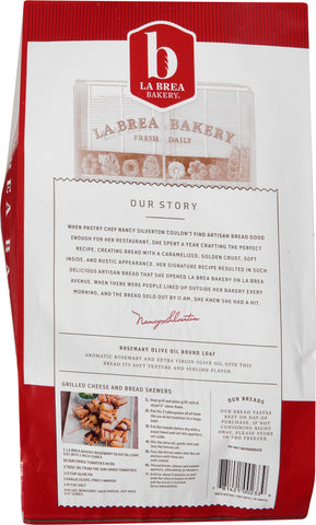 Labrea Bakery Round Rosemary Olive Oil Bread, 14.5 Ounce -- 12 bags per case.