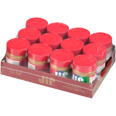 Jif Creamy Peanut Butter, 12 Ounce -- 12 per case.