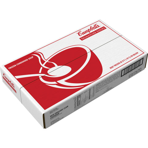 Campbells Frozen Condensed New England Clam Chowder - 4 lb. tray, 3 per case