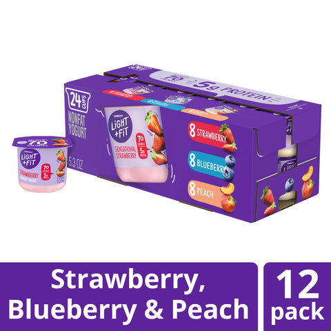 Light & Fit® YOGURT ASSORTED STRAWBERRY BLUEBERRY PEACH