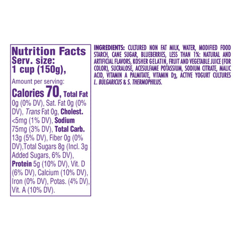 Yogurt Blueberry Original Light N Fit